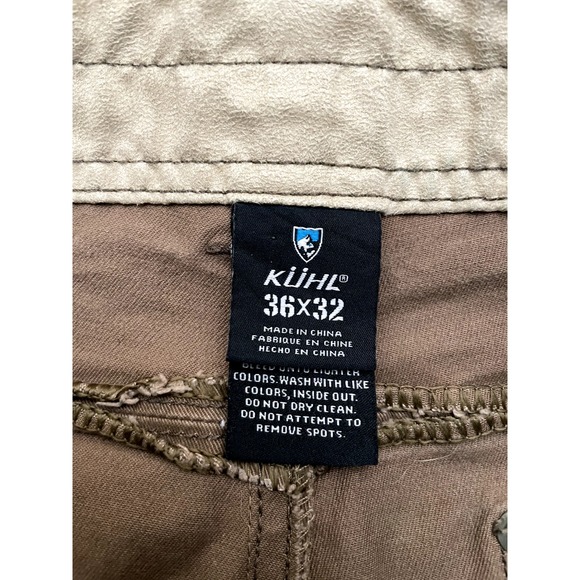 KUHL Rebel Pants Mens 36x32 Brown Vintage Patina Dye Articulated Knee Hiking - Picture 13 of 16